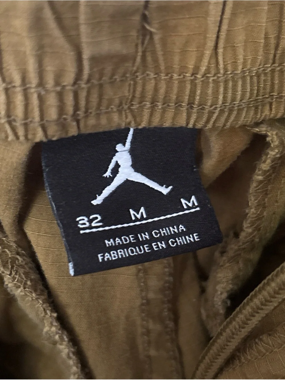 Jordan Men's Olive Brown Jogger Pants Size M